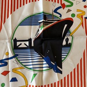 Vibrant Nautical Party Bandana with Yellow Border